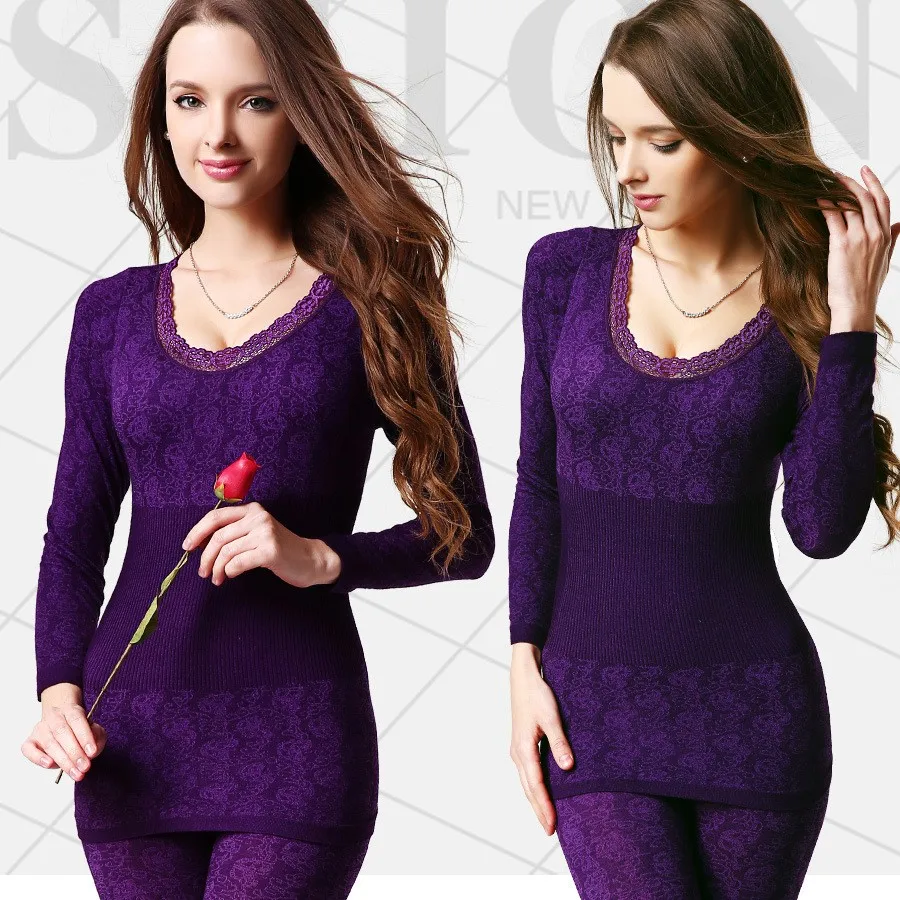 Womens Thermal Underwear Set Long Johns Top & Bottom Set Winter Clothes Base Layer Top and Bottom Thermals Shirt Pants Pajamas