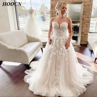 herburnl tube top wedding dress for women fashion applique sleeveless backless beauty pageant summer bridal gown
