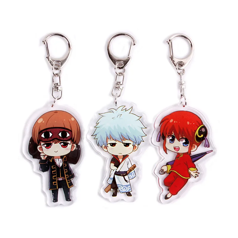 Okita Sougo Gintoki Shinpachi женский брелок для ключей мужской милый с подвеской сумки