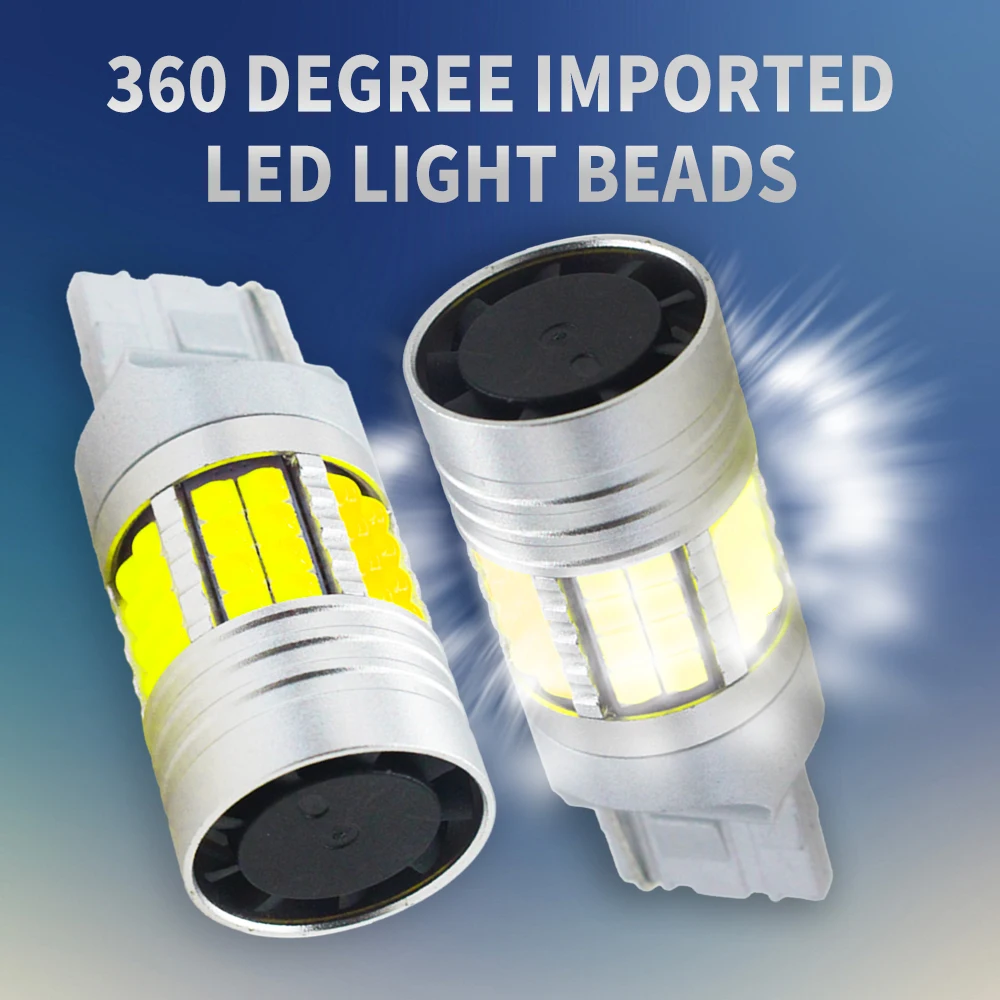 2 Шт. 1156 7440 T20 BA15S P21W 48SMD Canbus 3030 Светодиодные Задние Фонари С Охлаждающим