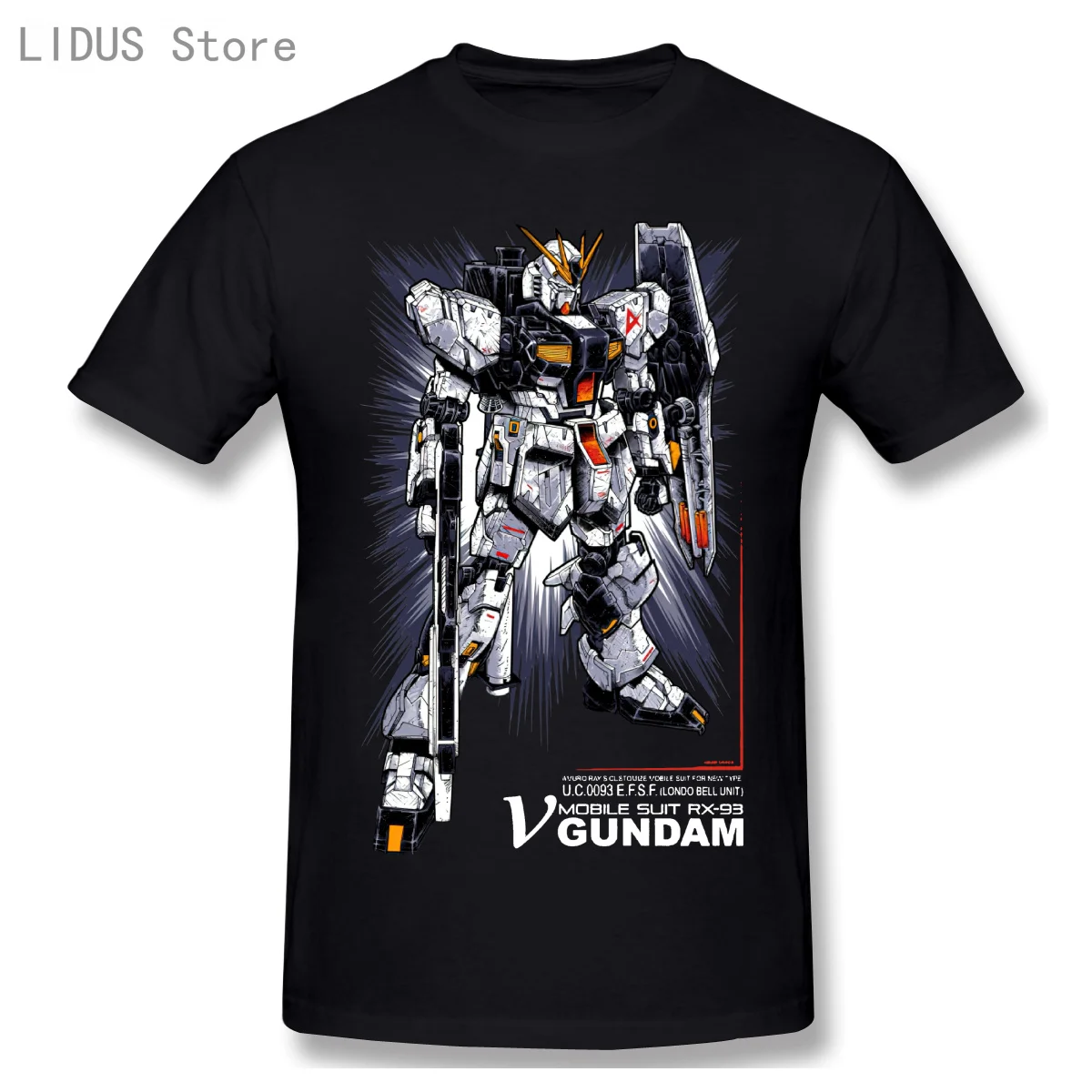 

Nu Gundam T Shirts Men New Style Camiseta Masculina TShirts Cotton Crewneck Custom Short Sleeve Clothes For T-Shirts Tee Top