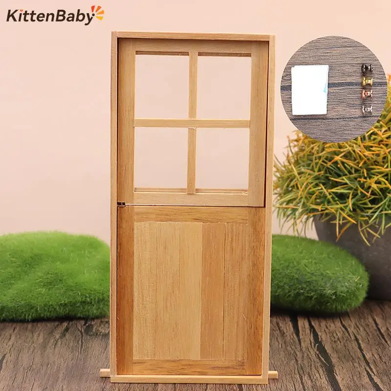 

1:12 Миниатюрный Кукольный домик, деревянная дверь, Неокрашенная, стабильная дверь, садовая мебель, «сделай сам», кукольный домик, модель мебели, декоративные игрушки