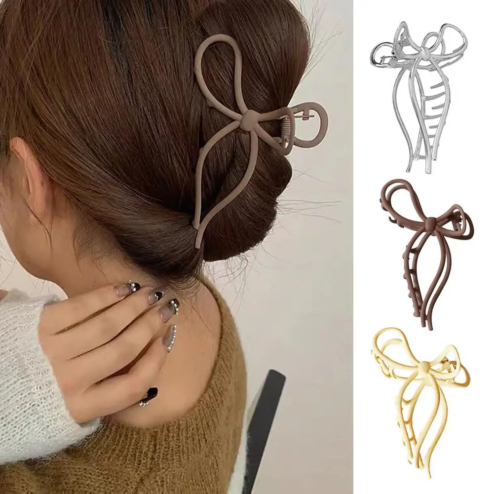 

Beautiful Women Hair Claw Anti-falling Hair Grip Anti-slip Pure Color Women Hair Grip Hair Decoration