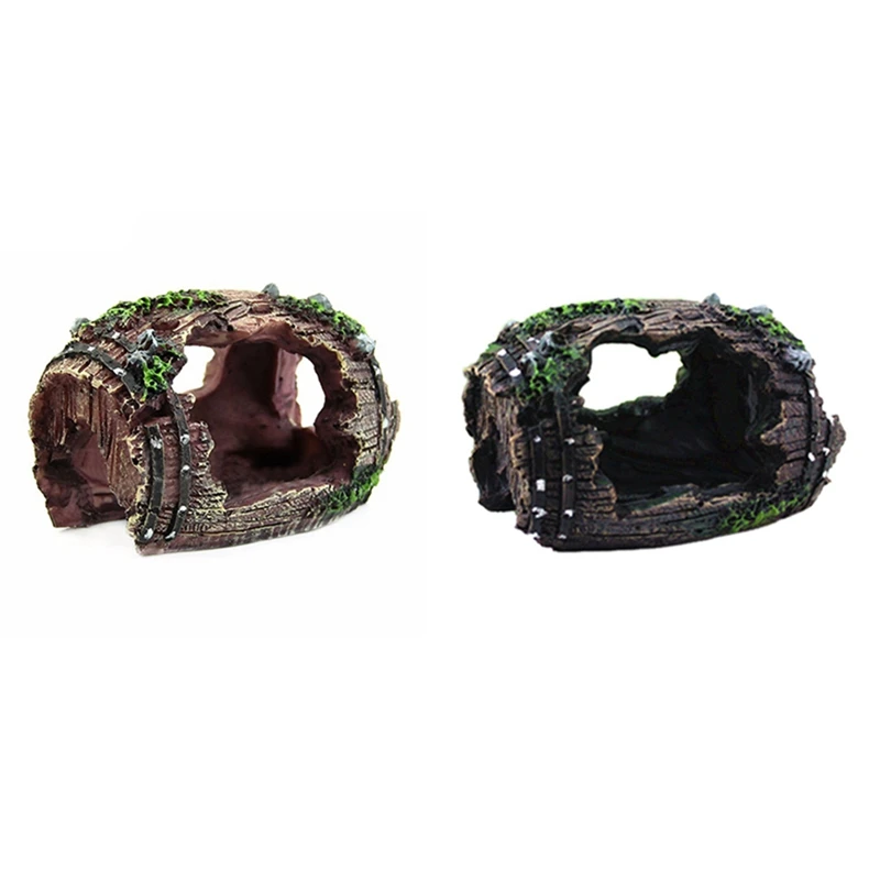 Фотофон для аквариума искусственная пещера украшения из смолы простой в