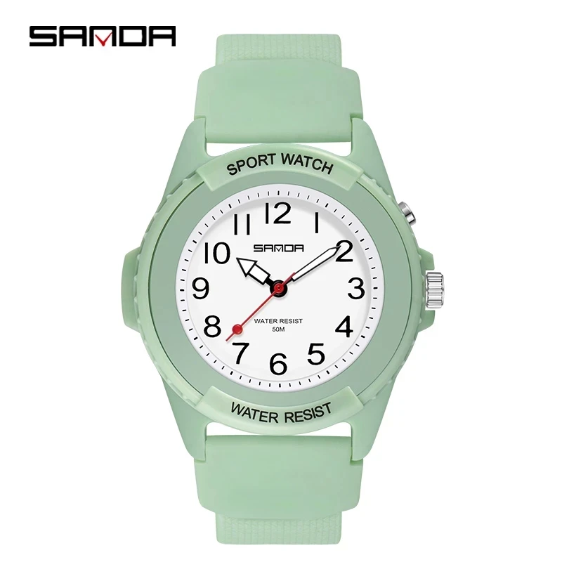 SANDA Fashion Sport men's Watches New Luxury Waterproof Digital Quartz Classic Top Quality WristWatch Relogio Feminino 6018