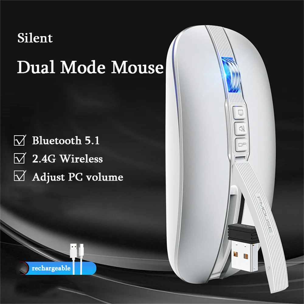 

Dual Mode Switching Wireless Dual-mode Mouse M113 Optical Gaming Office Mode Mouse Laptop Office Wireless Mouse New Stley