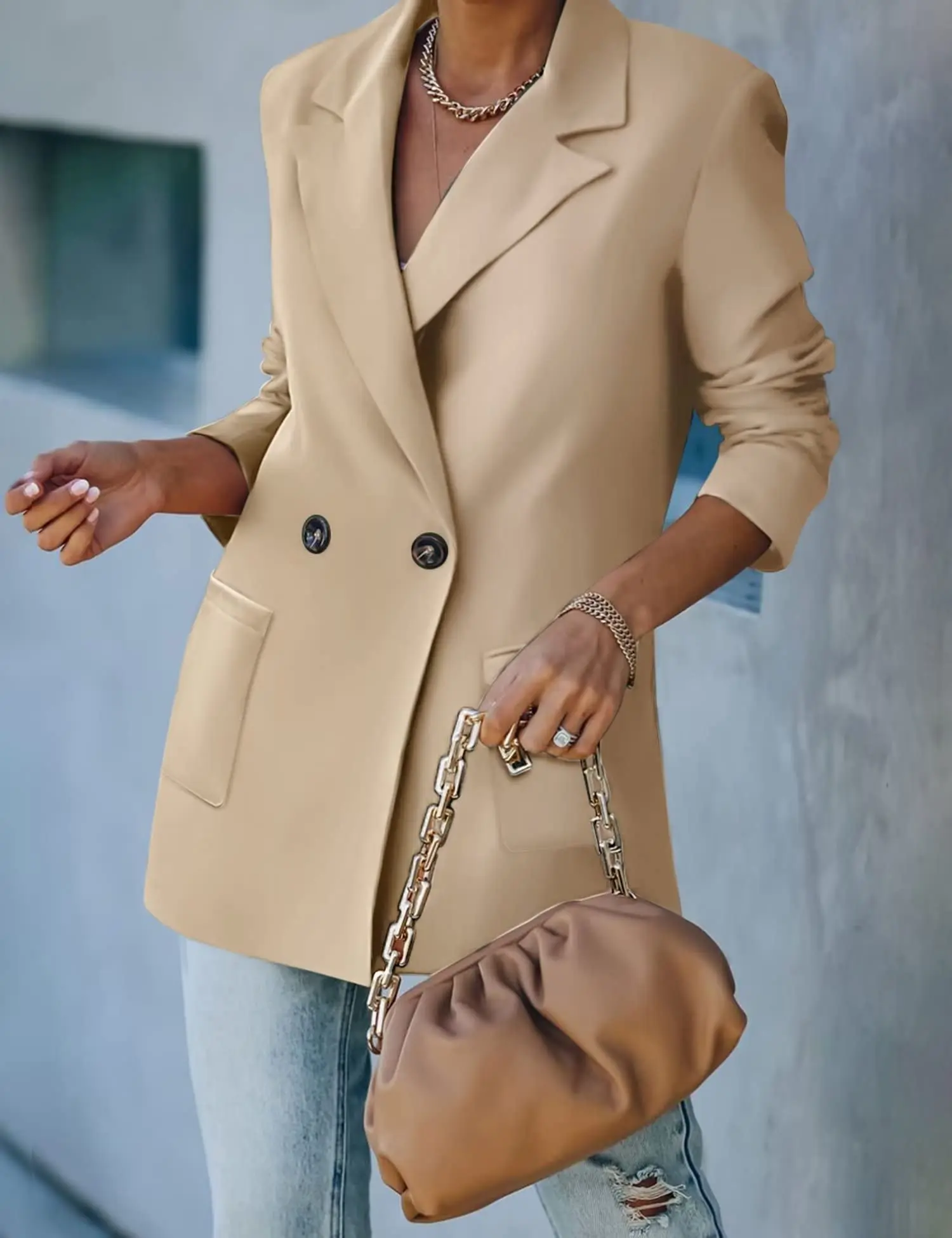 2023 Fashion Jacket Women's Classic Two-Buttons Slim Fitting Blazer Office Ladies Casual Long Sleeve Female Coat костюм женский