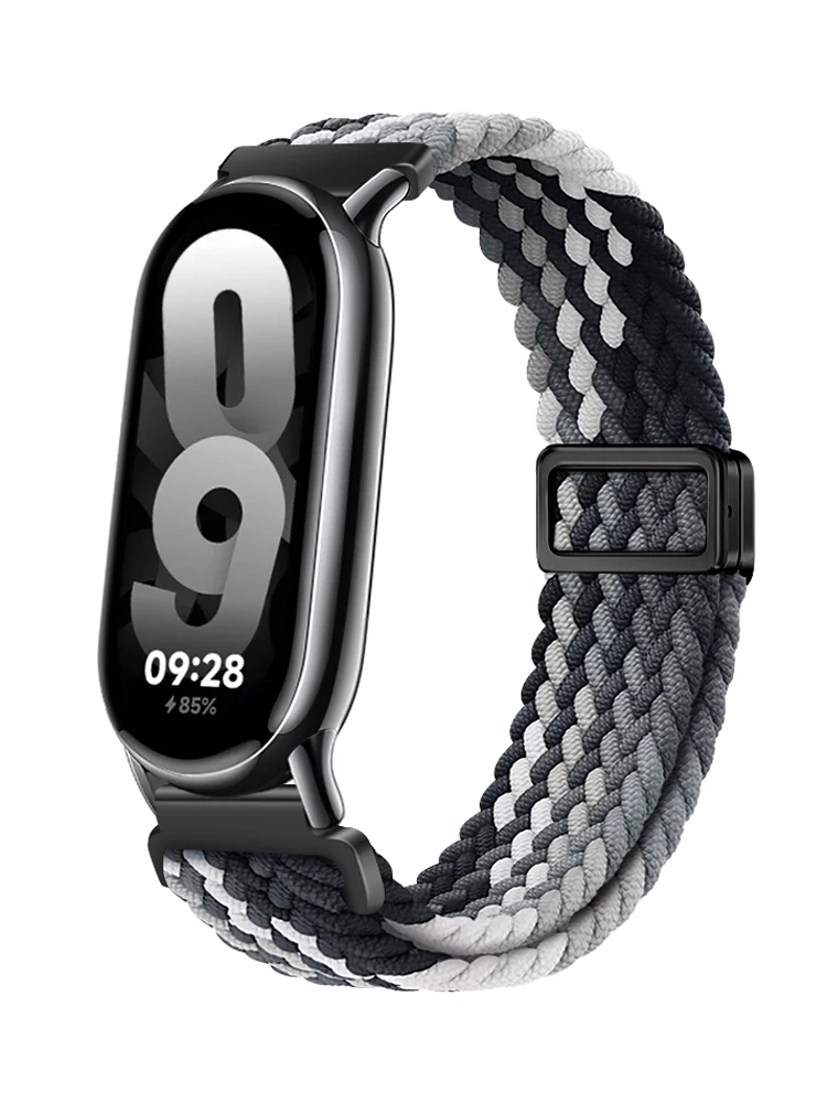 Фото Ремешки для Xiaomi Mi Band 10 9 8 NFC, сменный ремень для часов, аксессуары, магнитный плетеный браслет Correa, ремешок Miband 9 Miband 8 №1