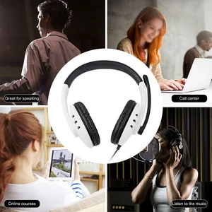 Smartphone Universal With Microphone Laptop Portable Audio Volume Control Tablet Over Ear Wired Gaming Headset  5