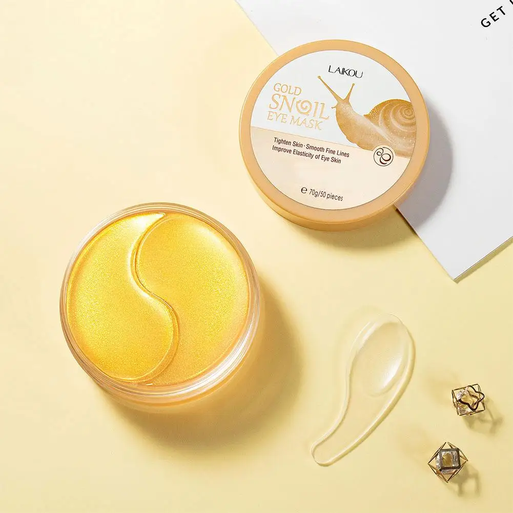 LAIKOU Маска для глаз в виде улитки увлажняющая против отечности темные укрепляющие