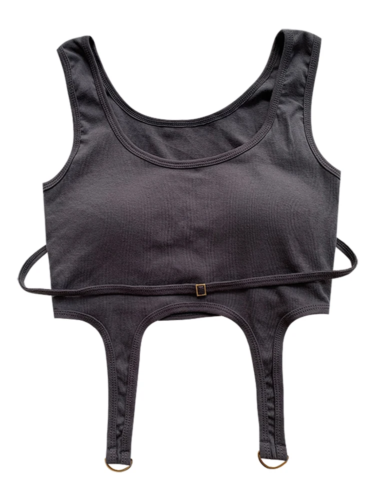 Весна 2023 корейский Sle новый дизайн нерегулярная майка для студенток утягивающий