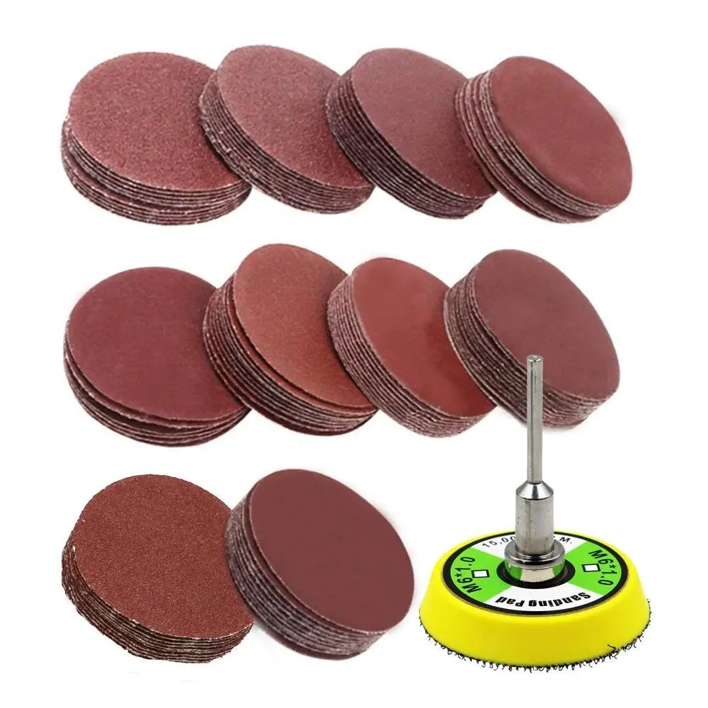 

50mm Grinder Plate Abrasive Rotary Tools Sanding Pad Kit With Adhesive Discs Flocking Sandpapers Polishing Grinding