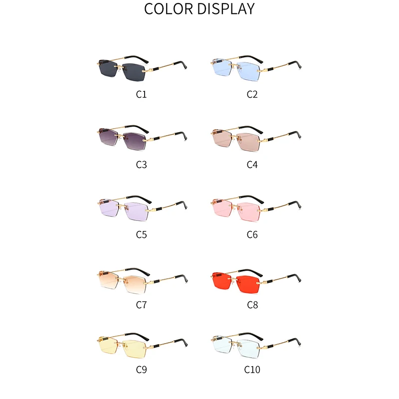 XJiea Ретро маленькие прямоугольные солнцезащитные очки женские квадратные без