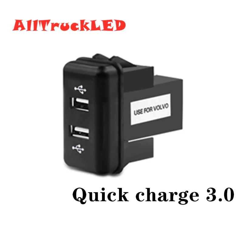 

QC3.0 2x30 Вт PD USB Автомобильное быстрое зарядное устройство TYPE-C USB Power для смартфона Ipad Iphone Использование для грузовика VOLVO FH FH12 Быстрая зарядка 3.0
