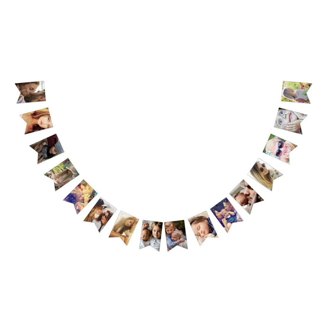 

Custom Personalized 16 Photo Celebration Welcome Baby Shower Banner Bunting Flags Favors Birthday Decor Party Decoration