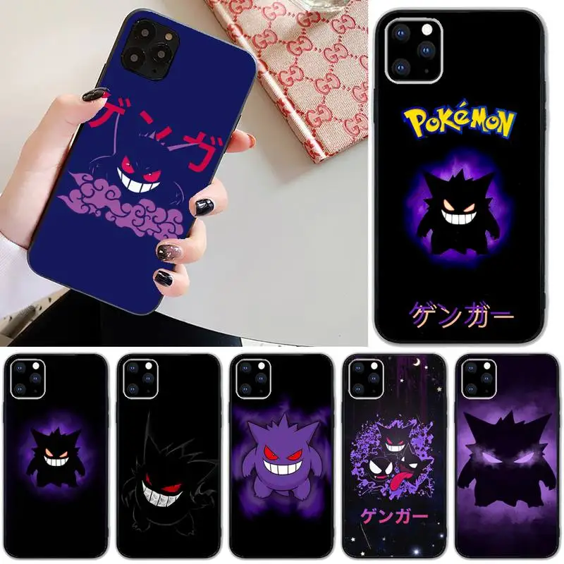 

BANDAI-Gengar Phone Case For Iphone 11 12 13 Pro Max 7 8 Plus X Xr Xs Max Se 2020 13 Mini Case Cover