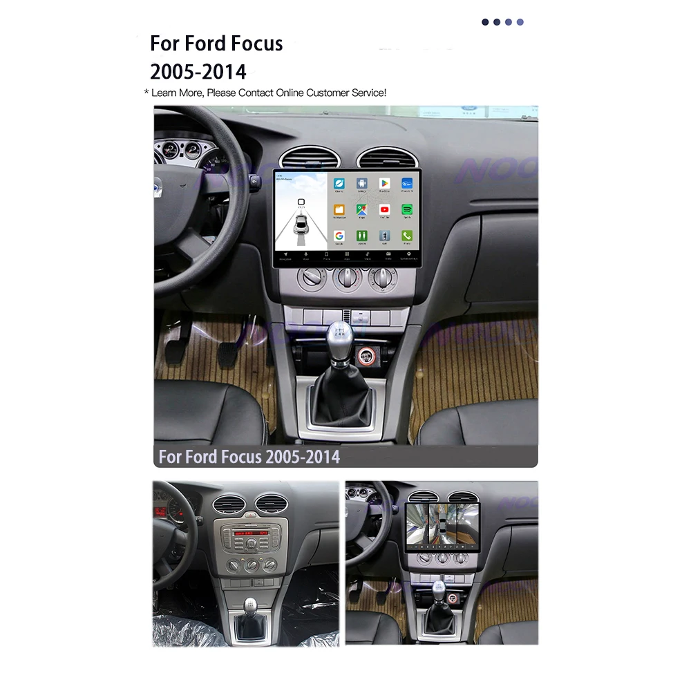 Фото Android13 Автомобильный радиоприемник Wi-Fi Navi для Ford Focus 2005-2014 Connect Kuga Мультимедиа GPS BT 2Din №5