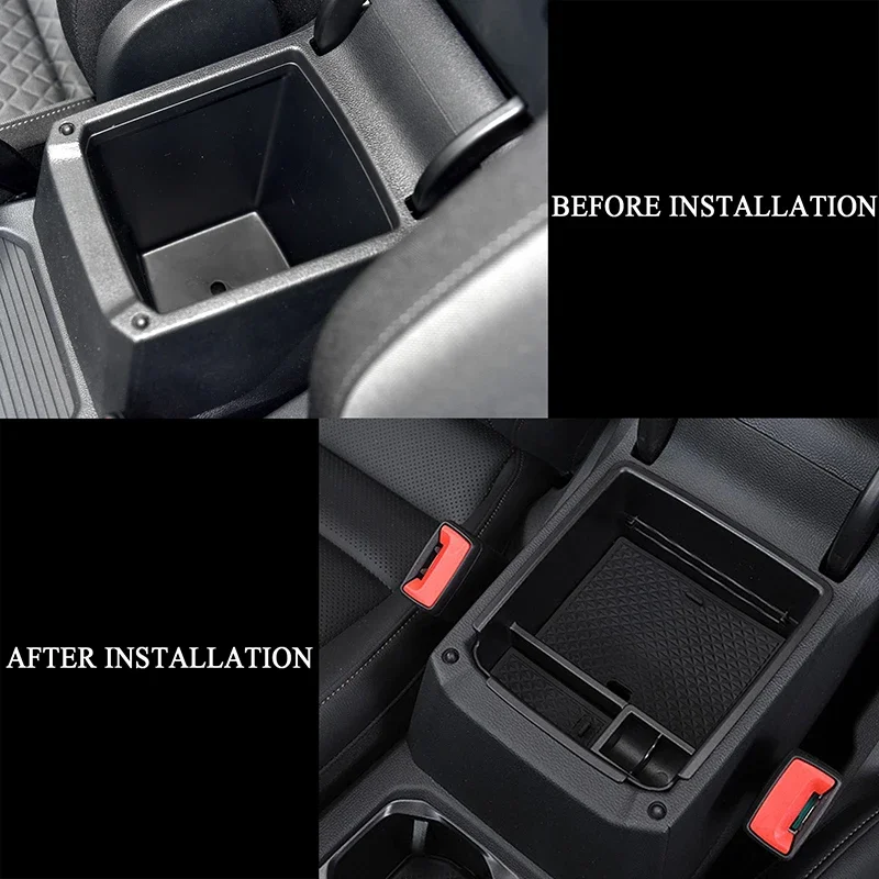 

Органайзер для центральной консоли автомобиля, подлокотник, контейнер для хранения для VW Tiguan 2 MK2 2017 2018 2019 2020 2021 2022