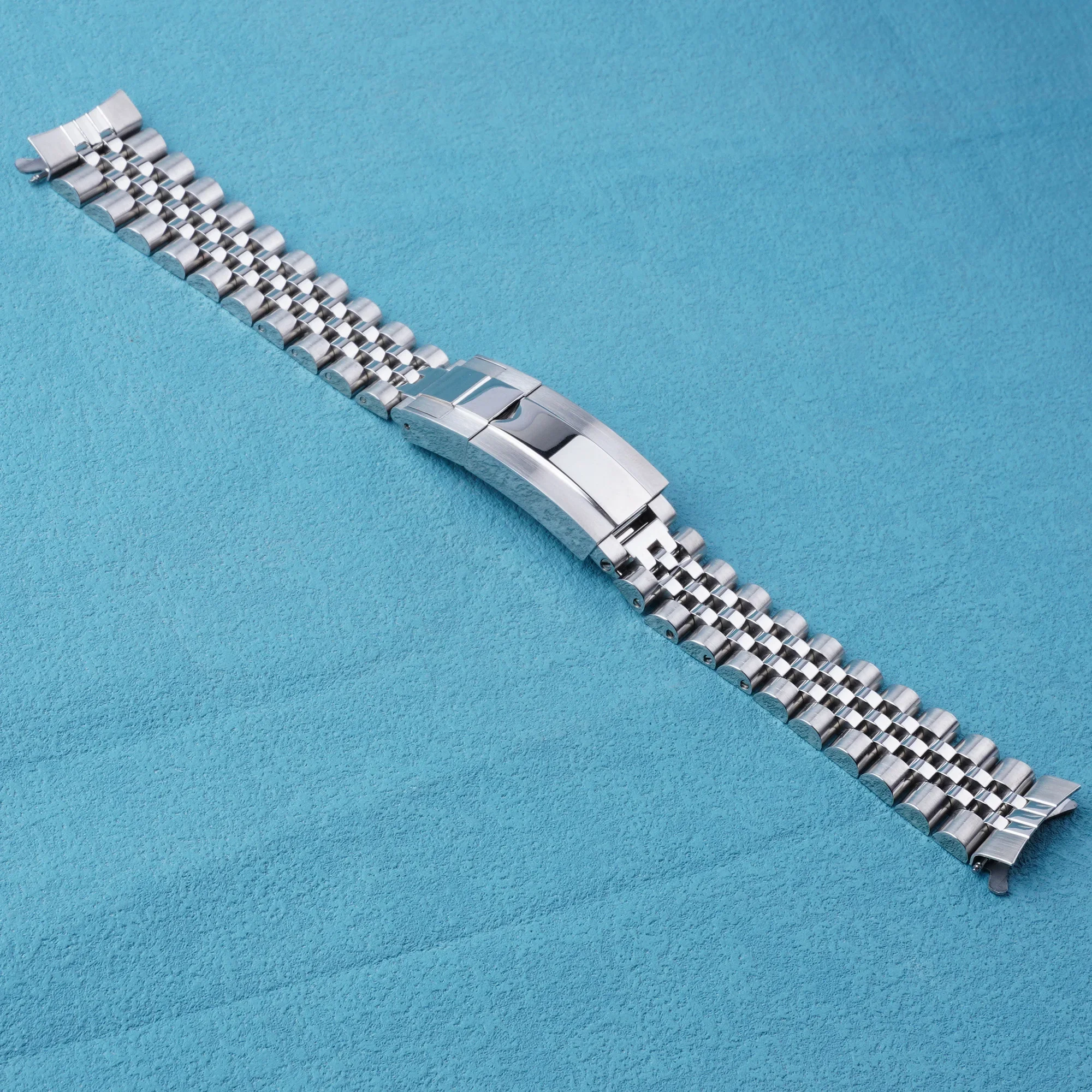 Rolamy 20mm Şerit Içi Boş Kavisli Uçlu Katı Vida Bağlantıları saat kayışı Jubilee kayışı Seiko 5 SBDL085 Seiko Panda