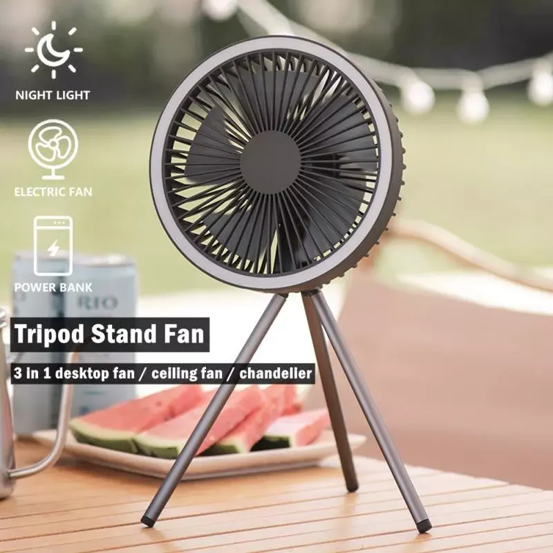 

Настольный штатив-подставка с USB-зарядкой, вентиляторы с воздушным охлаждением и ночным светильник щением, уличный походный потолочный вен...