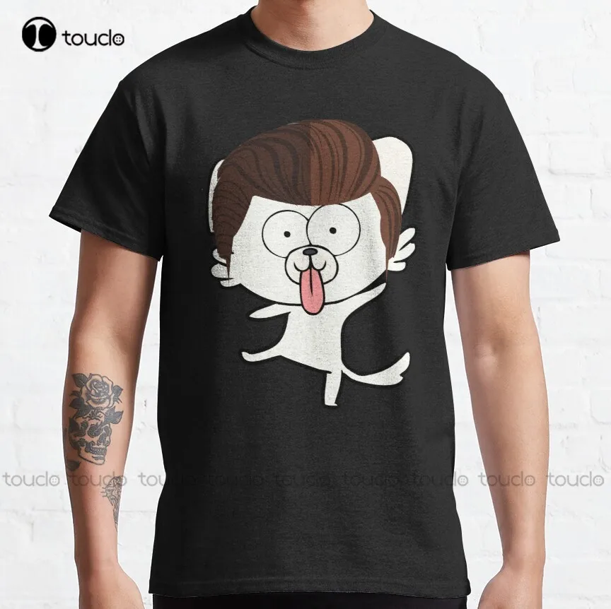 

Crazy Dog With Wig Classic T-Shirt Blue Shirts For Women Harajuku Streetwear Breathable Cotton Custom Aldult Teen Unisex Xs-5Xl