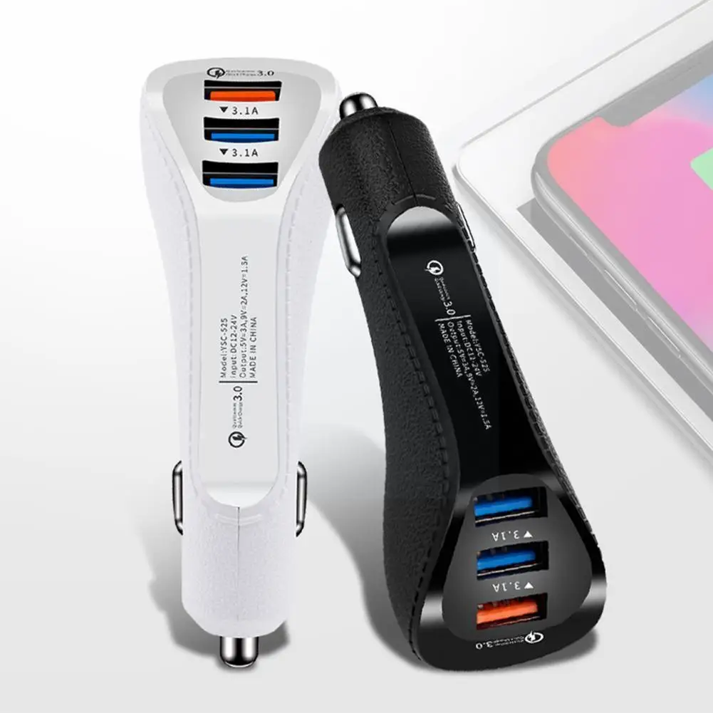 

Автомобильное зарядное устройство с 3 USB-портами, 30 Вт, 3,1 А