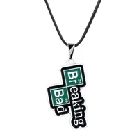 american tv series breaking bad necklace chemical symbol br ba sweater chain pendant choker charm gifts for men and women fans