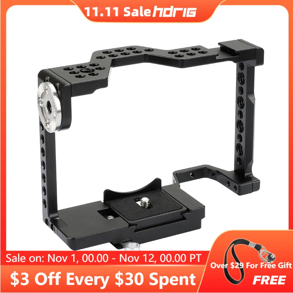 

HDRIG Camera Cage Kit With Quick Release Attachment & ARRI Rosette For Sony a7 II, a7R II, a7S II, a7 III, a7R III, A7r4, a9