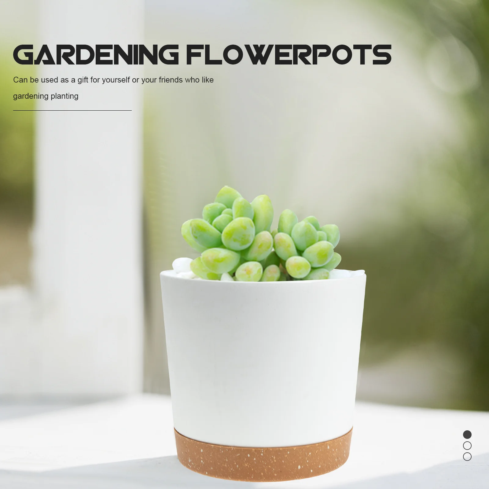 

Pots Home Flower Round Flowerpot Household Planting Plastic Gardening Container