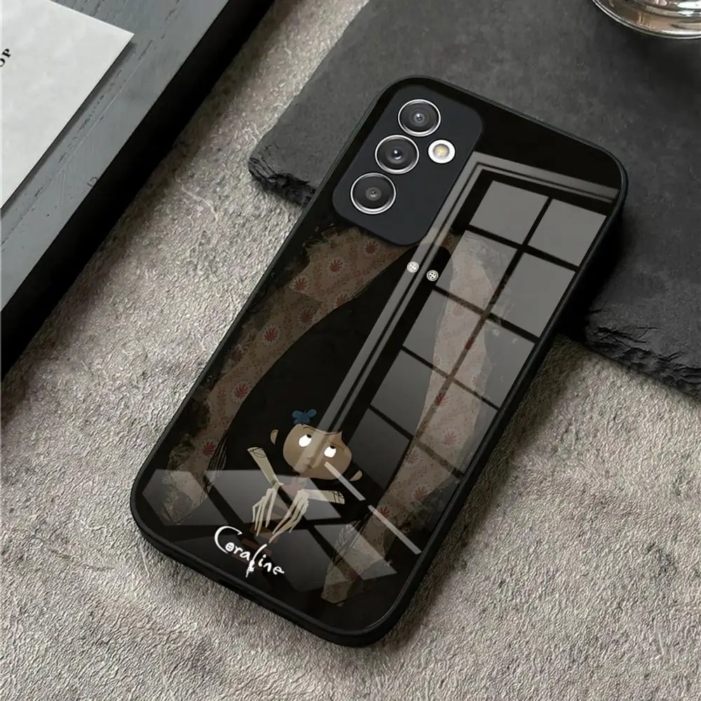 C-Coraline And The Magic Door Phone Case For S24 Ultra Samsung S23 Fe S22 S20 S21 Plus Galaxy A54 A34 A24 A53 A16 Glass Cover