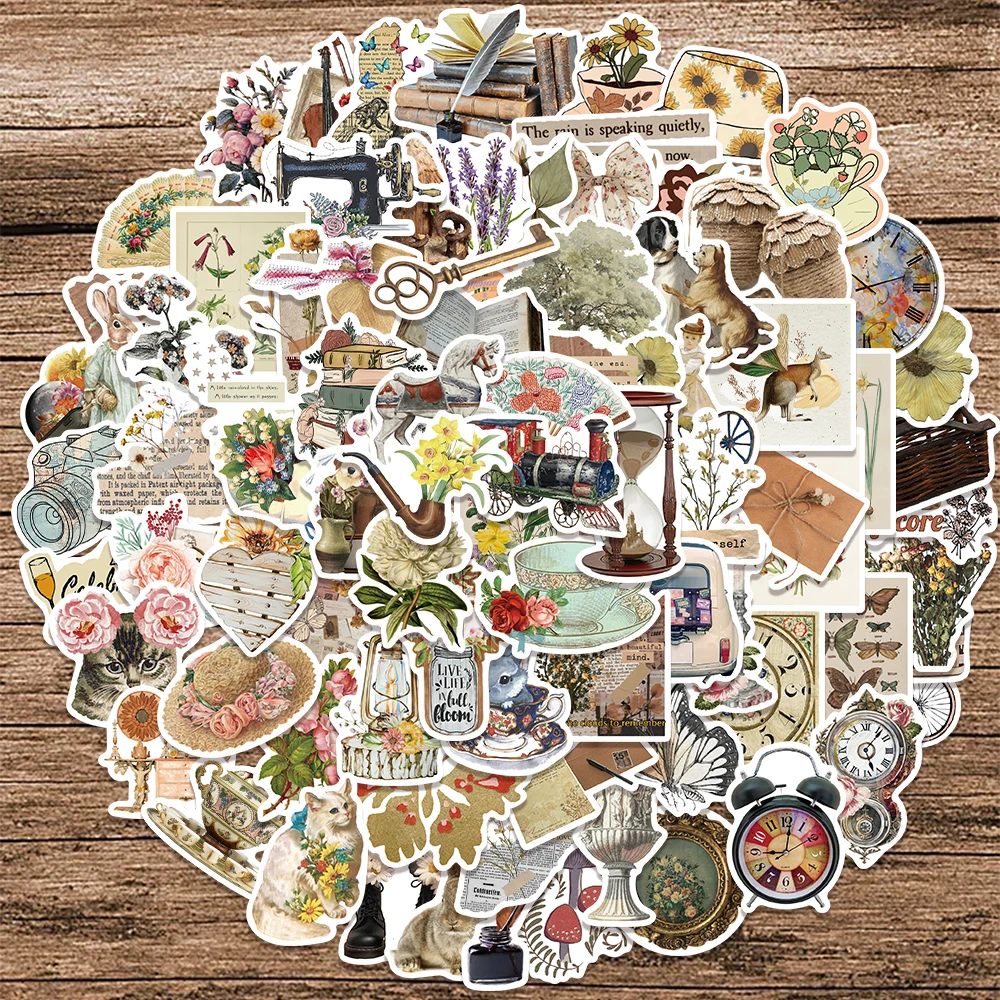 Стикеры Мультяшные винтажные для игрушек мотоциклов ноутбуков чемоданов