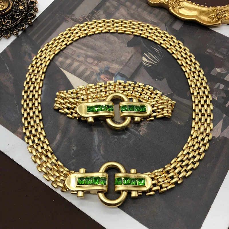 

Ожерелье с широкой цепочкой, модные дизайнерские аксессуары