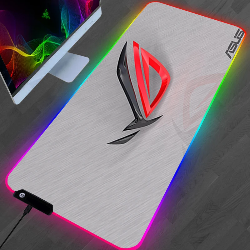 

Rog Mousepad Rgb Desk Pad Large Mouse Mat Asus Keyboard Kawaii Gamer With Backlight Pads Kit Keyboards Accessories Gaming Carpet