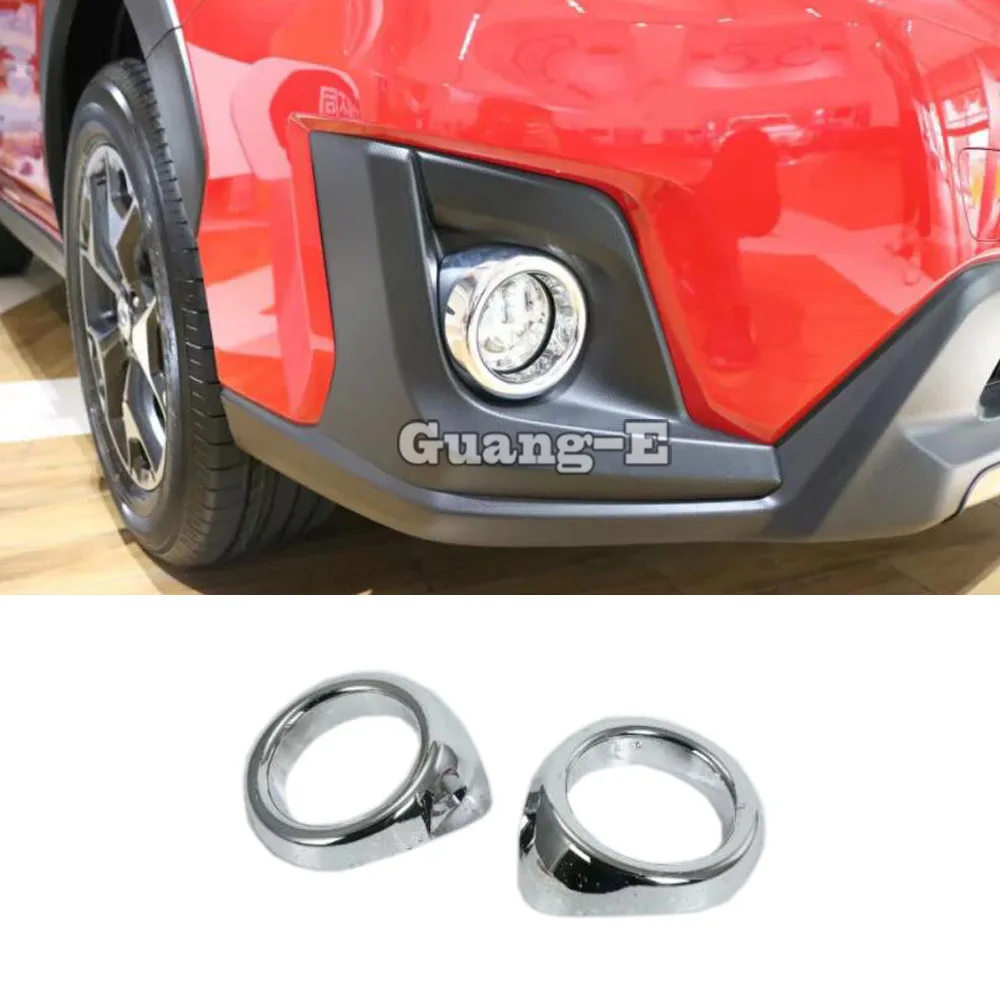 

Для SUBARU XV 2018 2019 2020 2021 2022 Стайлинг автомобиля, передняя противотуманная фара, рамка, наклейка, ABS, хромированная накладка, 2 шт.