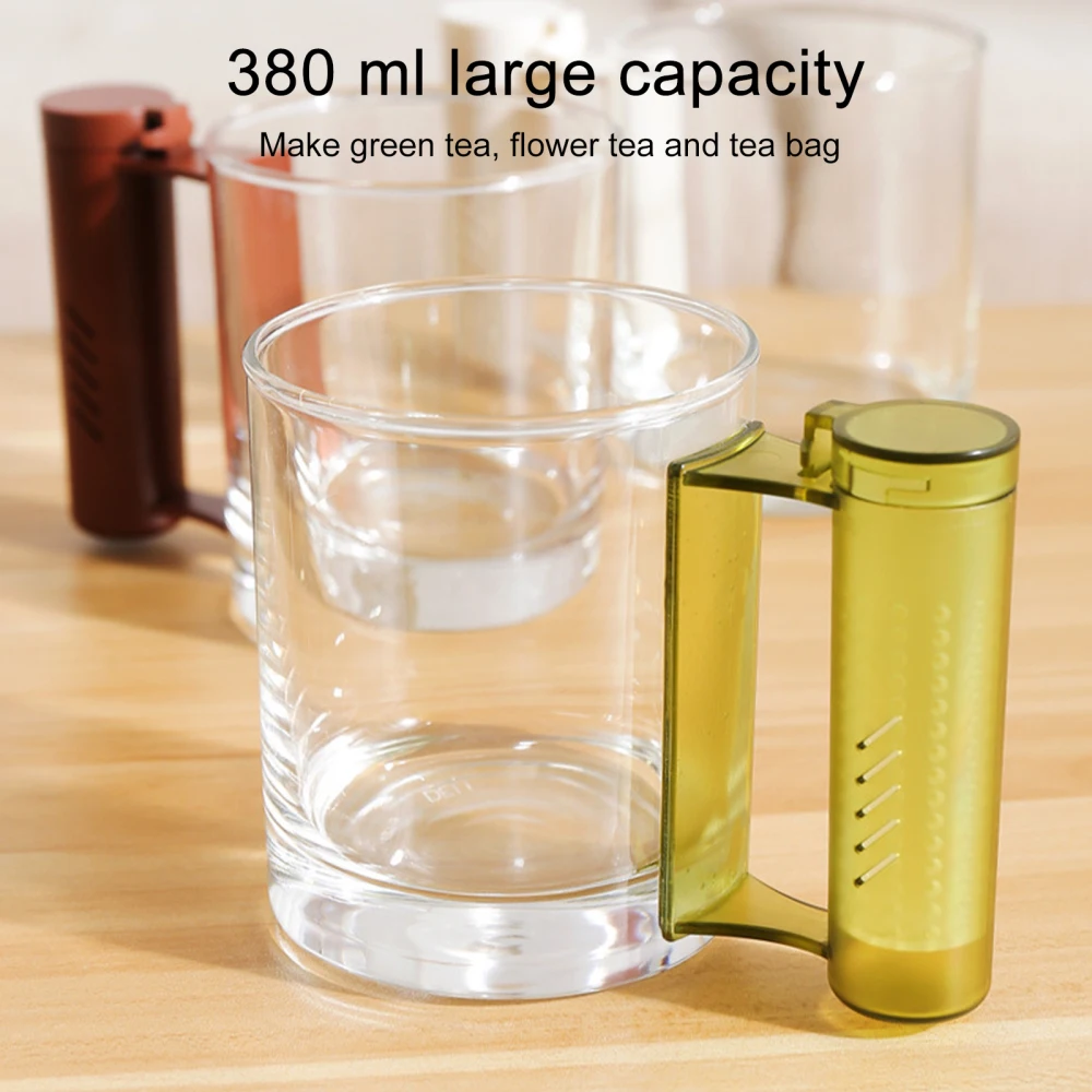 

Tea and water separation filter cup tea cup tea leak glass household mug Coffee Cup Leaking Tea transparent portable Glass