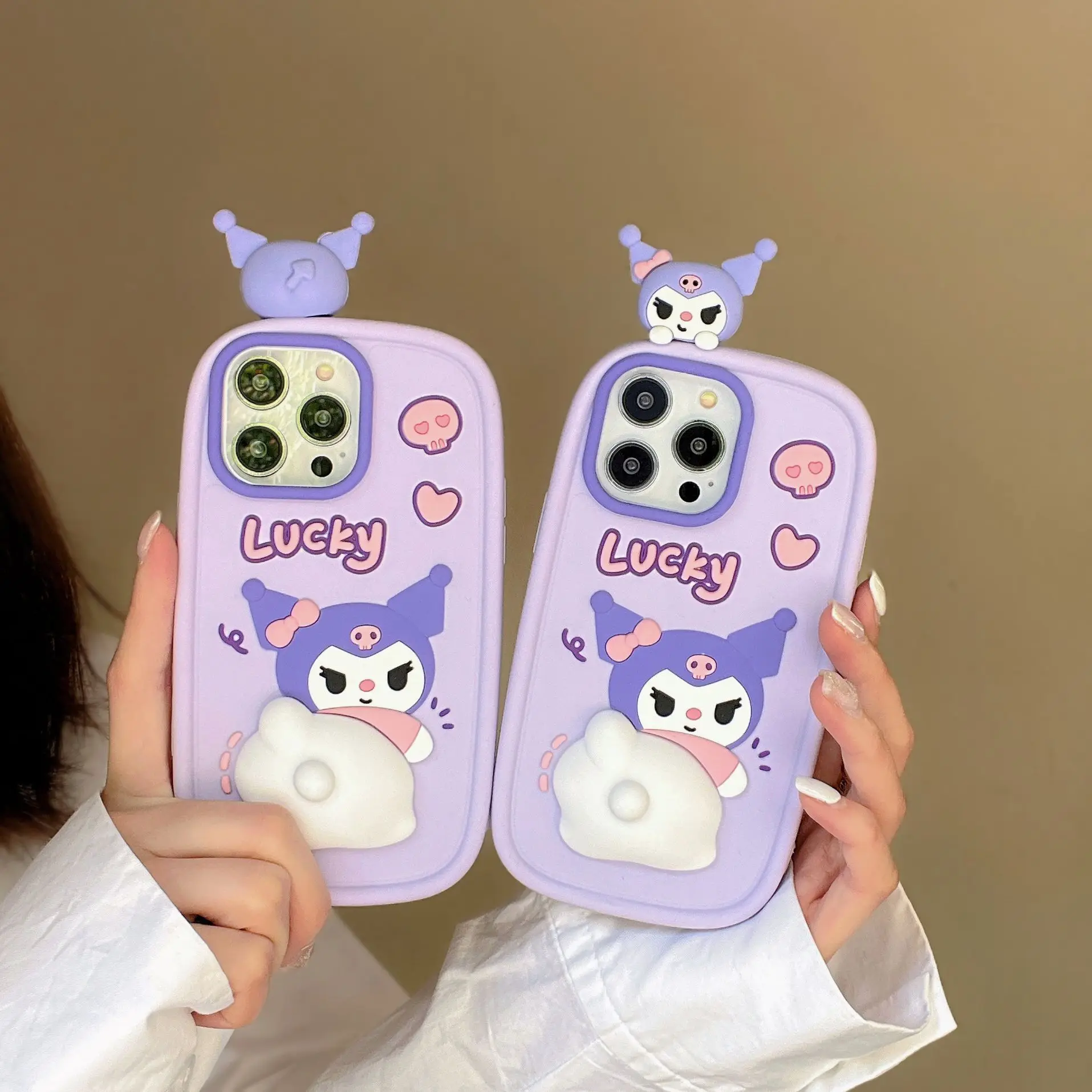 

Sanrio Kawaii Fun Melody Apple 11iphone12 Kuromi Pacha Dog 14pro Pinchle Butt Phone Case The Best Gift