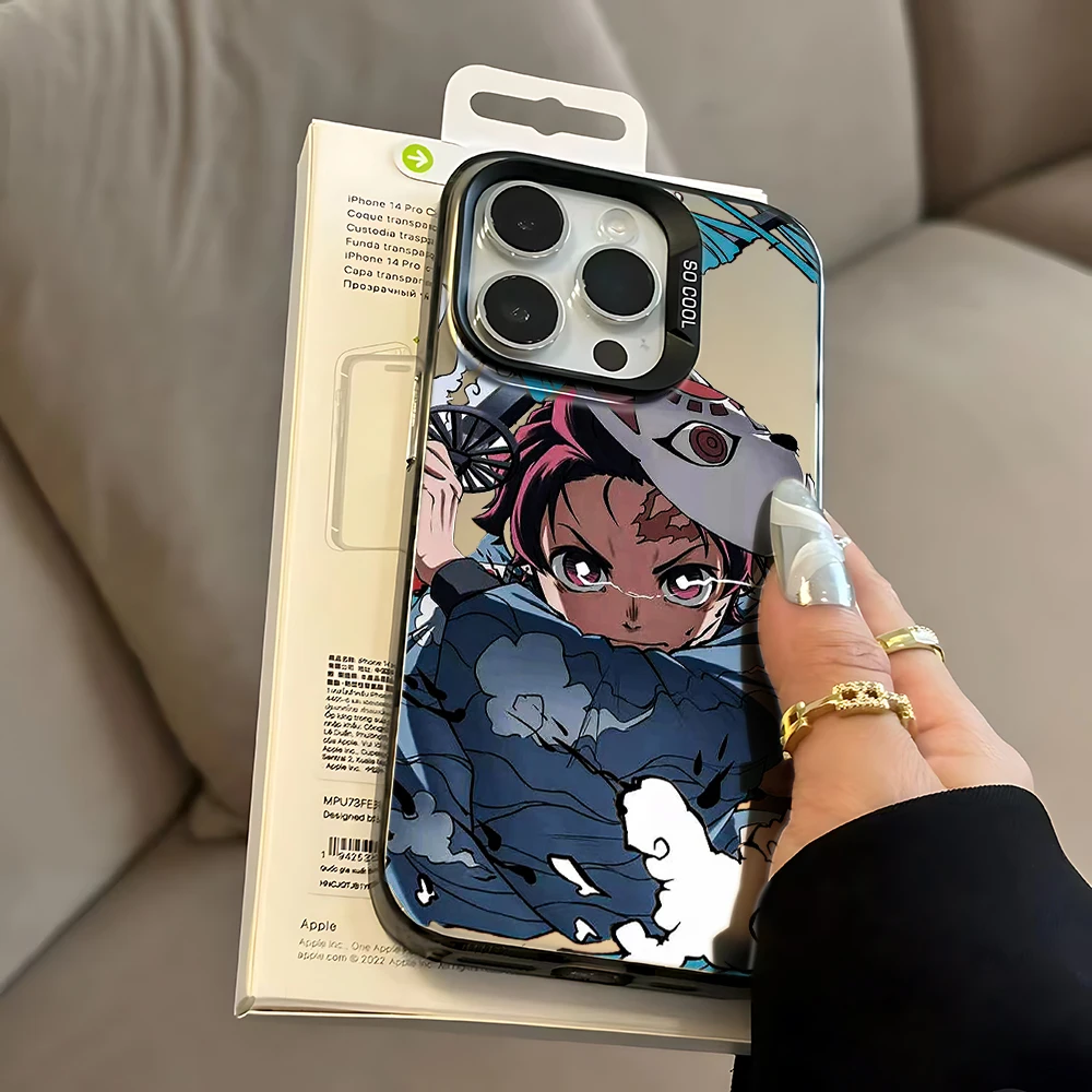 Фото Чехол для телефона Kimetsus No Yaiba для iPhone 16, 15, 14, 13, 12, 11 mini Pro Max X XR XSMAX 8 7 Plus, матовая задняя крышка с защитой от падения №4