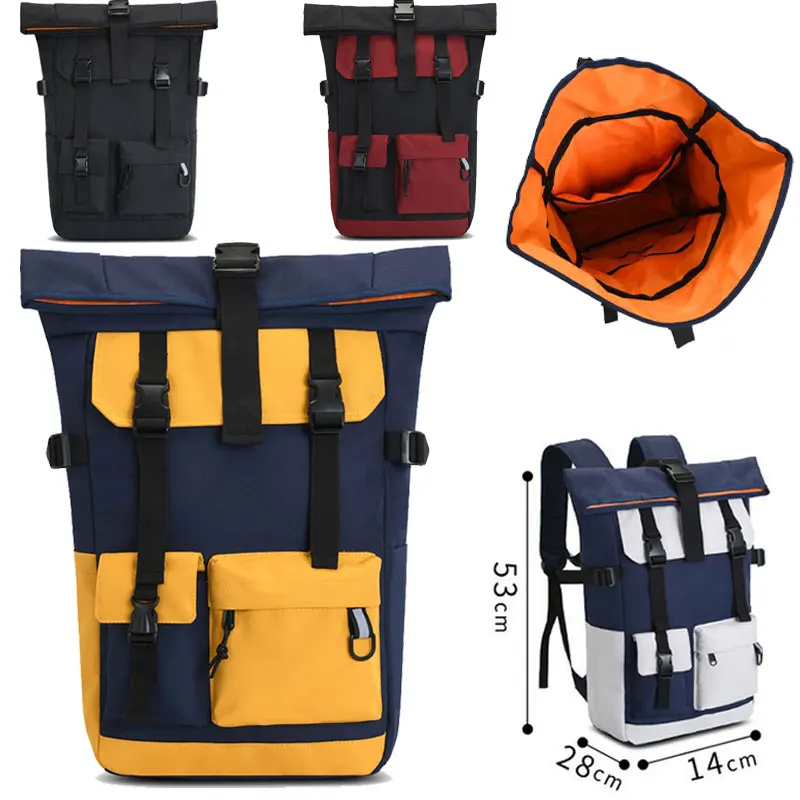 Рюкзак LKEEP мужской холщовый роскошный винтажный кожаный дорожный ранец из