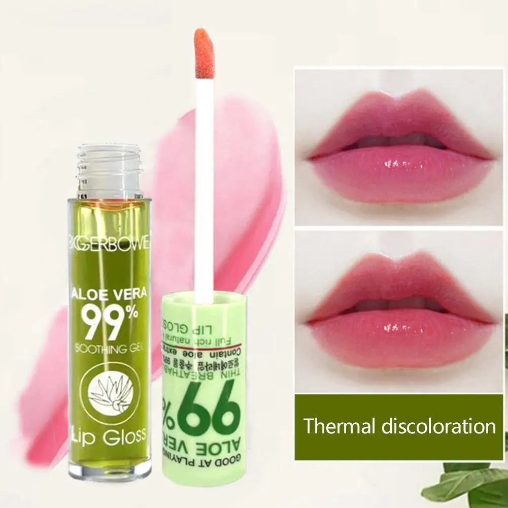 

1pc Color Changing Lip Balm Aloe Vera Essence Lipstick Lasting Waterproof Lipgloss Change Moisturizing Temperature Lip Long X1m6