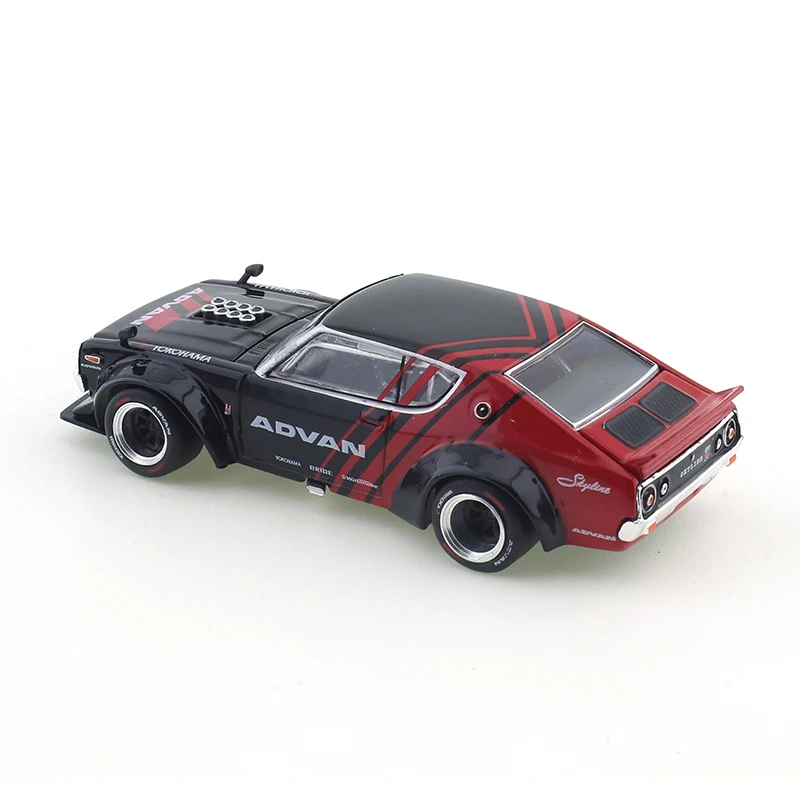 XCARTOYS 1/64 POP RACE 1:64 Nissan SKYLINE GT-R V8 ADVAN модель автомобиля из окрашенного сплава S34-02