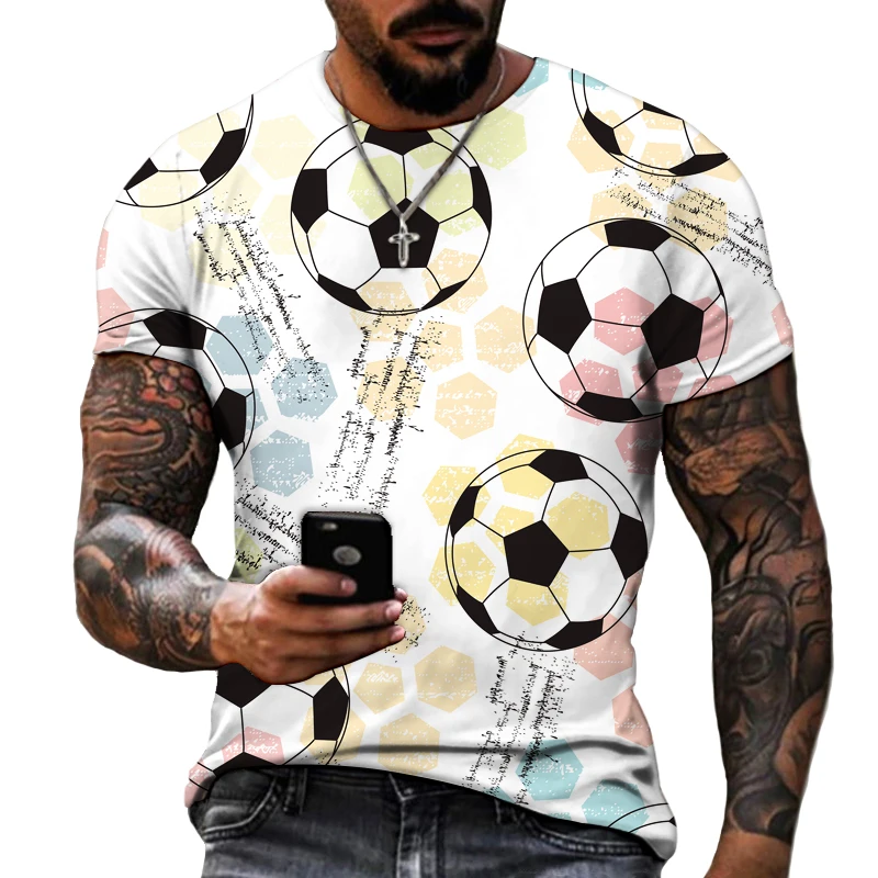 

2022 New Hot Fashion Summer Street Trend 3d Printed T-shirt for Men and Kids Football Graffiti Art Plus Size Tops Dropshipping