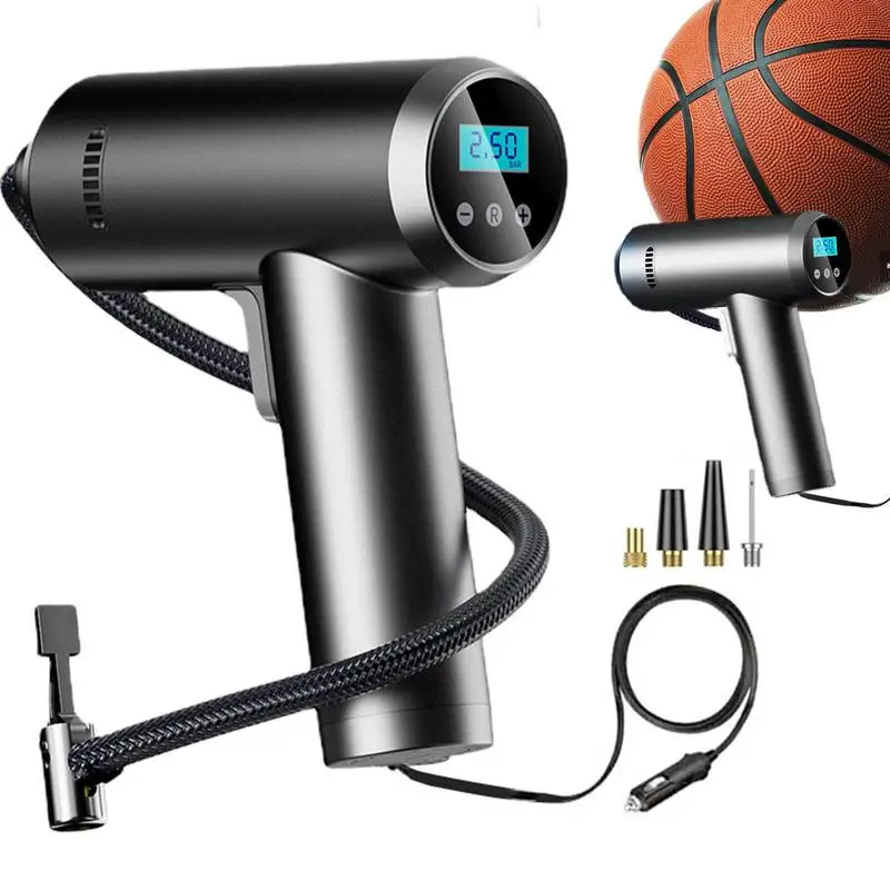 

Tire Air Compressor Portable Tire Pump With LED Light For Car Real-Time Digital Screen 150 PSI Electric Inflatable Pump For Car