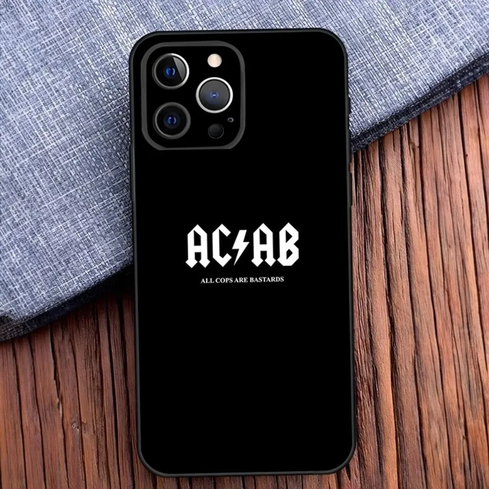 Acab Ultras Phone Case For iPhone 16,15,14,13,12,11,Pro,X,XS,Max,XR,Plus,Mini Soft Black Cover (art.: 3920ca9b14790) - 3920ca9b14790