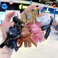 creative cartoon nordic bear keychain cute doll keyring fashion couple bag ornament key chain car pendant accessories gift