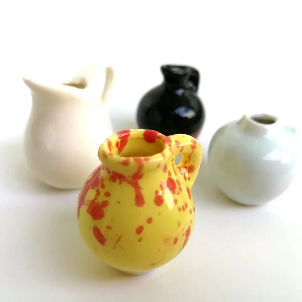 

4 шт. мини кукольный домик микро пейзаж Новая керамическая ваза 6 цветов аксессуары 1:12 Аксессуары Украшение кукольного домика