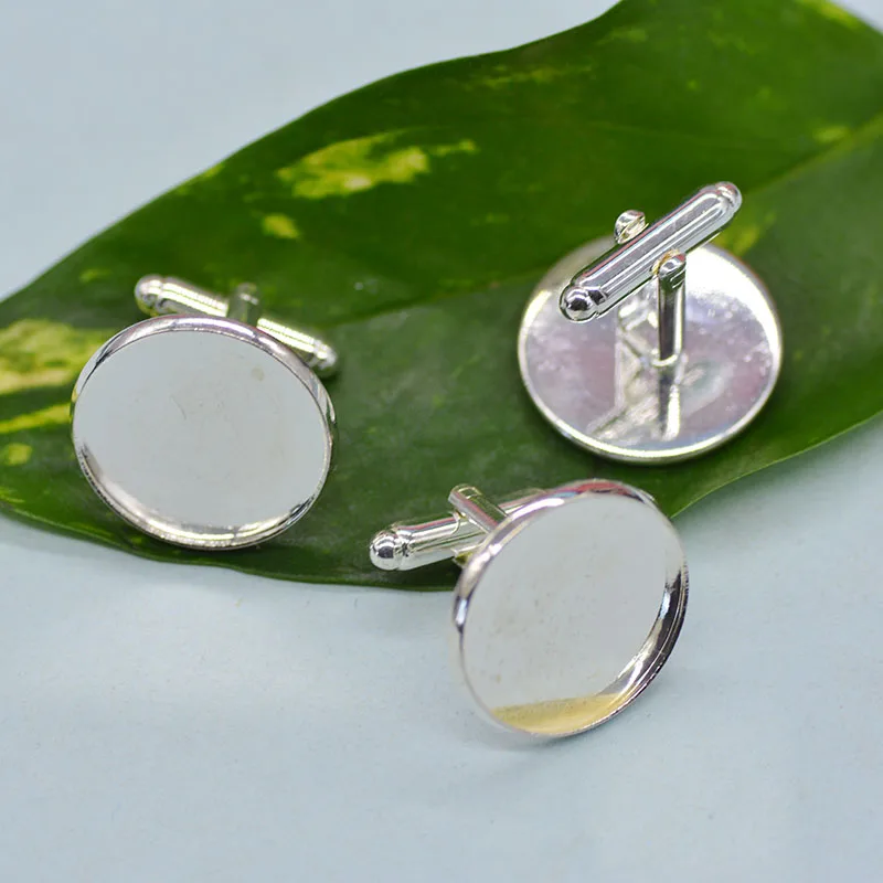 

300 шт., мужские посеребренные запонки, 12/14/16/18/20 мм