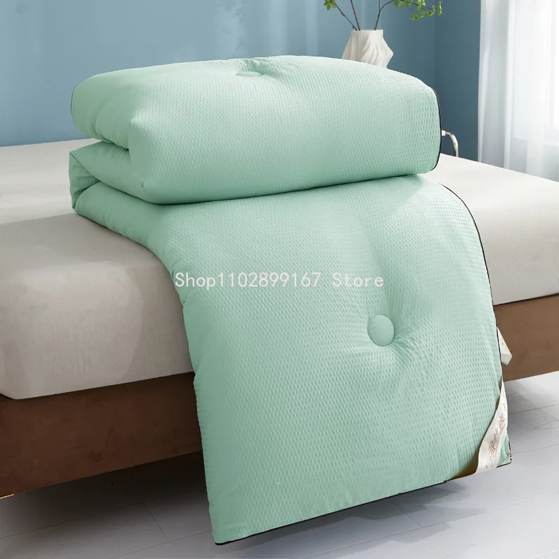 

Summer Winter Mulberry Silk Quilts Hand Work Positioning Silk Comforter Cotton Duvet Cover Silk Blanket Bedding Home Textile
