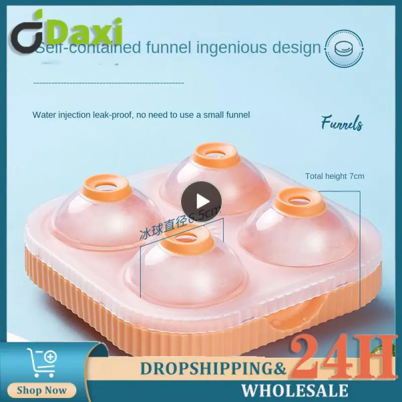 

Plastic Ice Making Mould Multifunctional Tray High Quality Spherical Ice Ball Maker Mold Ice Cream Maker Tool 4 Grids