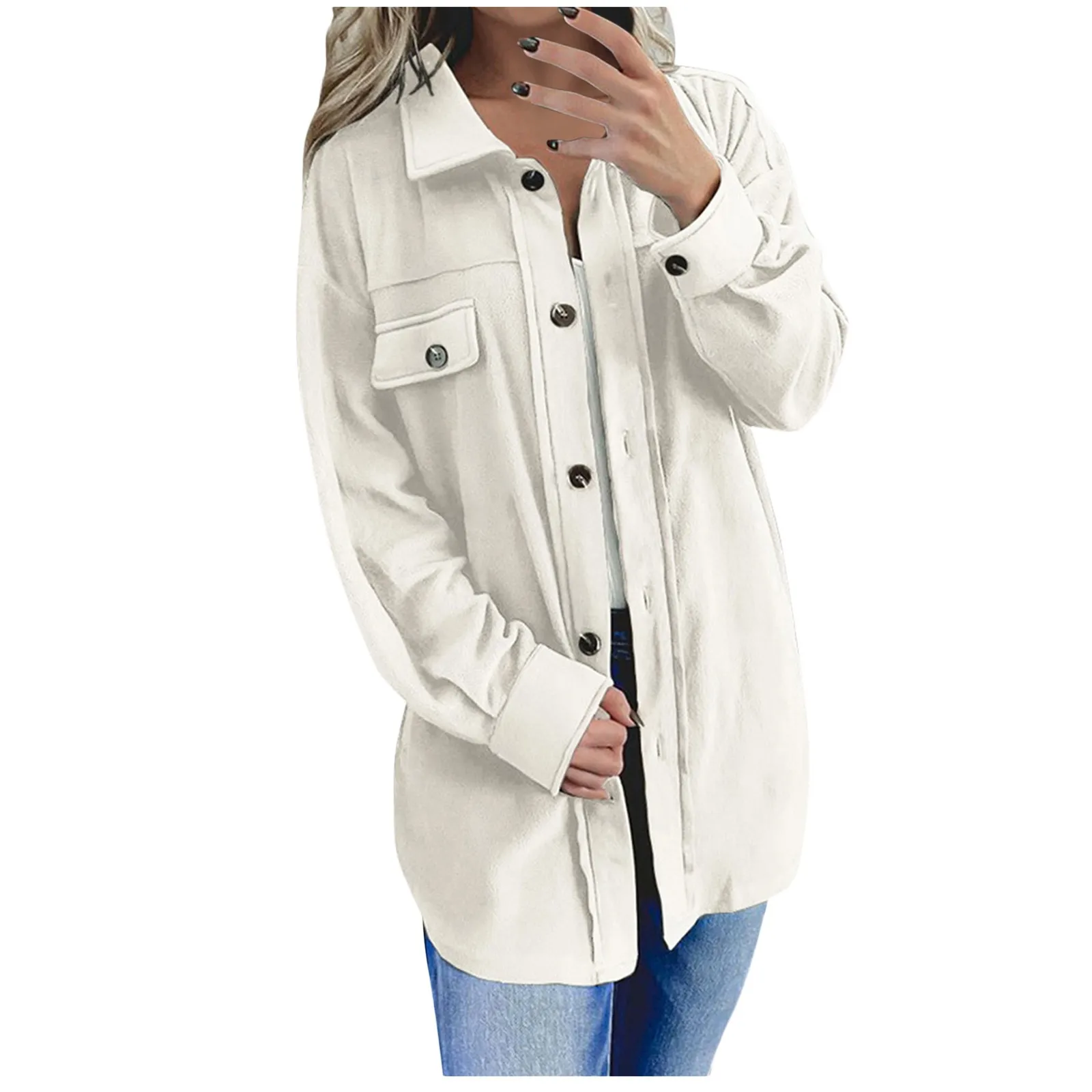 

Ladies Overcoat Solid Color Warm Winter Lapel Single-Breasted Long Sleeve Plus Size Outwear Coat Jacket New Womens Winter Jacket