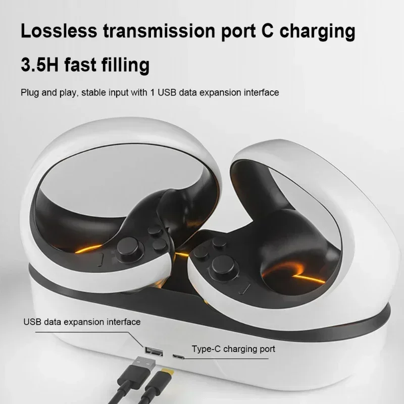 Зарядная док-станция для контроллера PS VR2 с подсветкой RGB